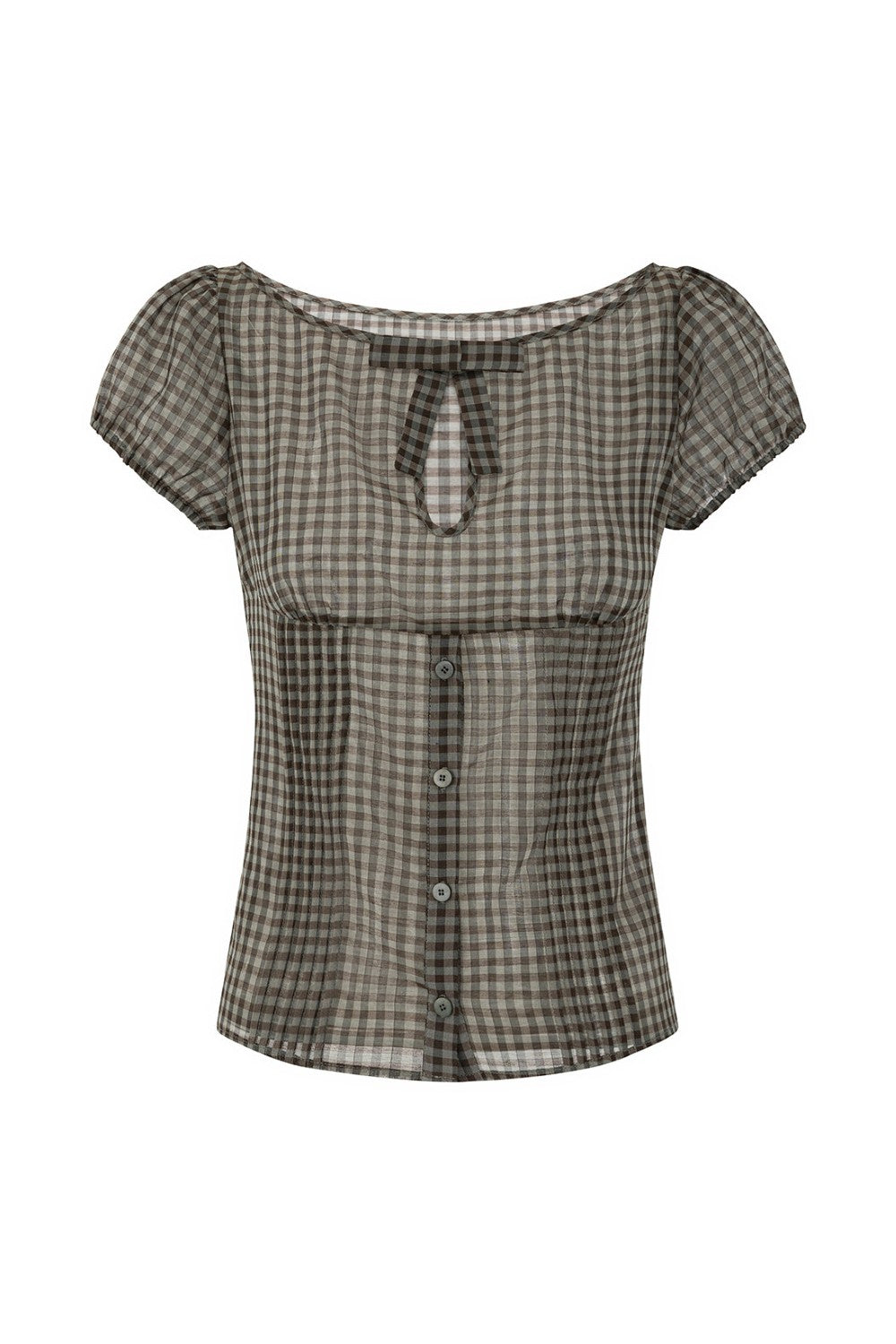 Mila Sheer Plaid Blouse