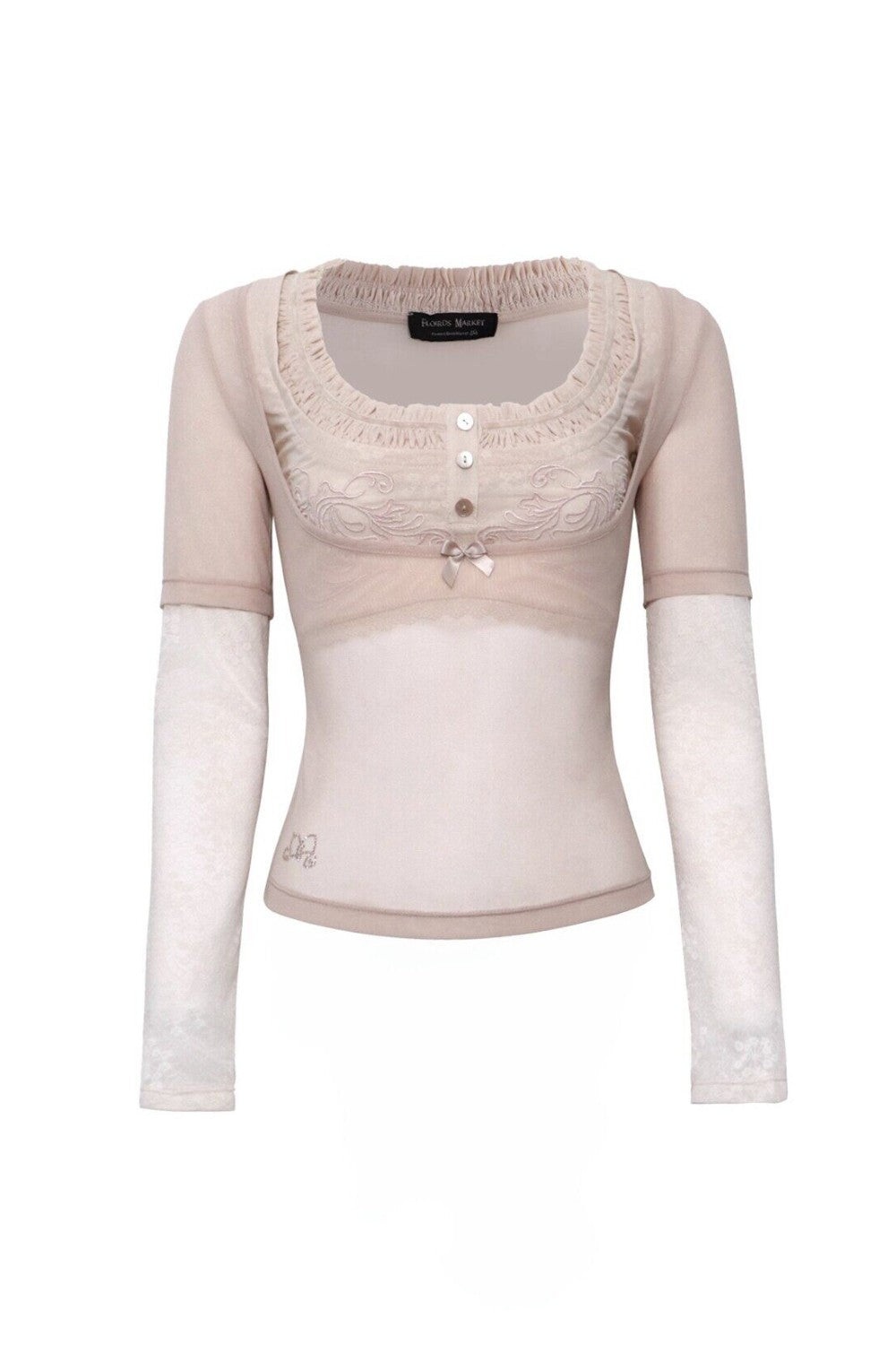 Roselle Bow Lace Shirt