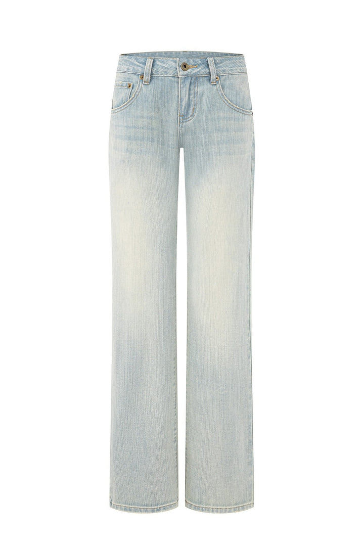 Low-Rise Light Wash Jeans