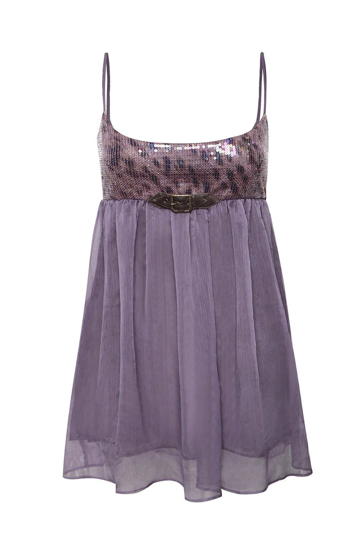 Sequin Leopard Babydoll Top