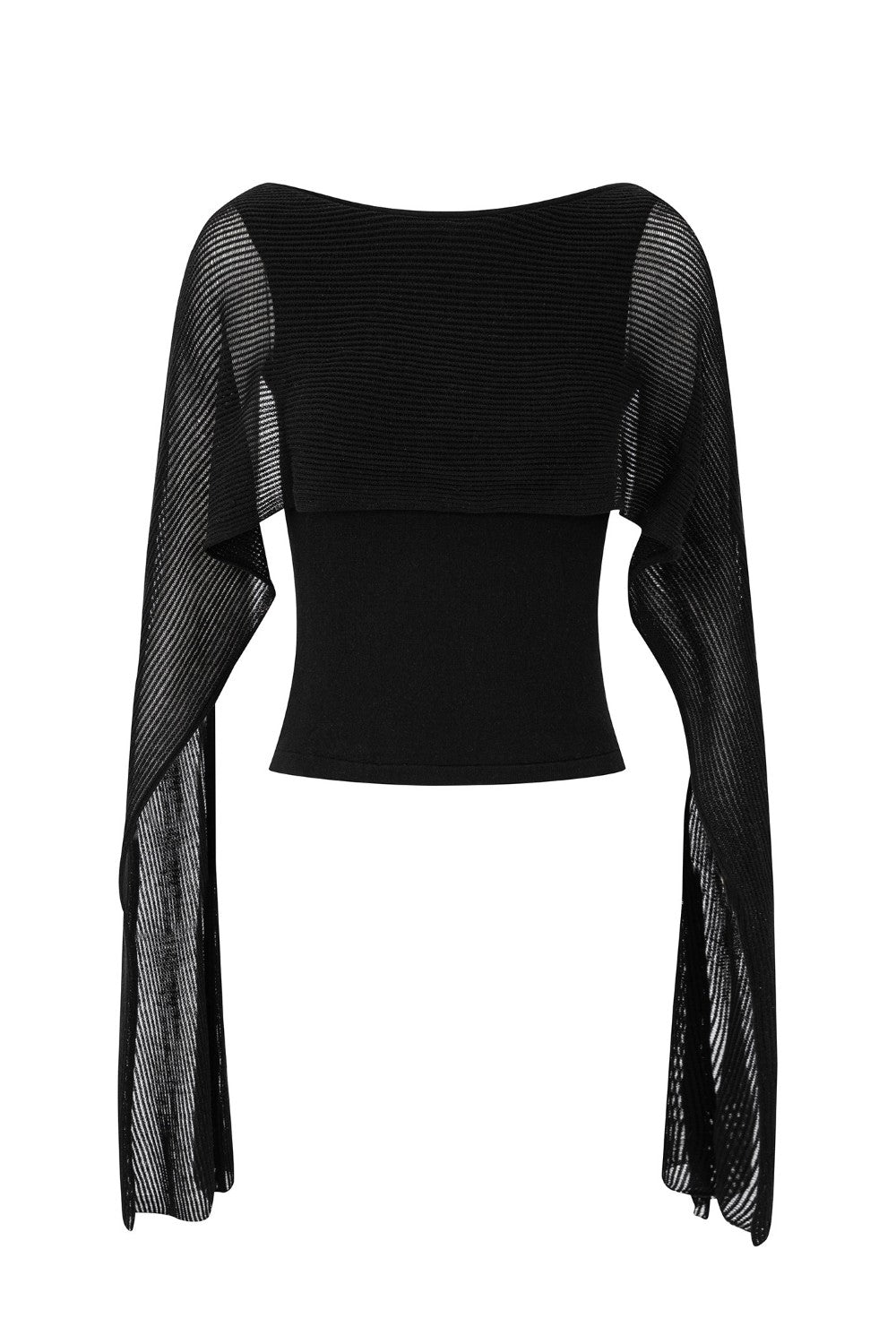 Layered Sheer Scarf Top