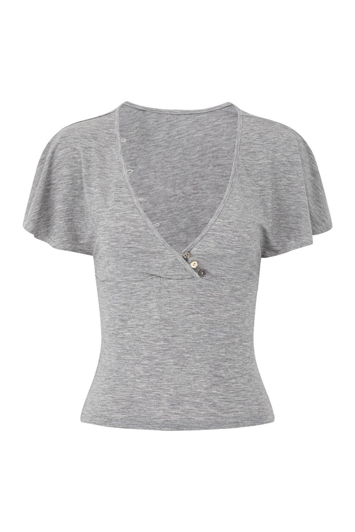 Dove V-Neck Wrap Top