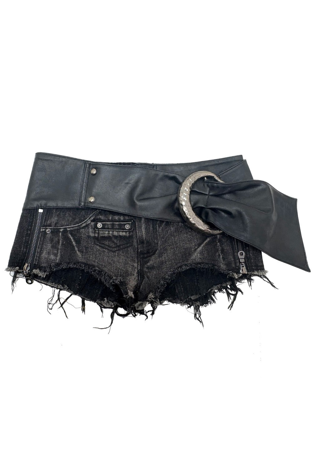 Sloane Buckle Denim Shorts