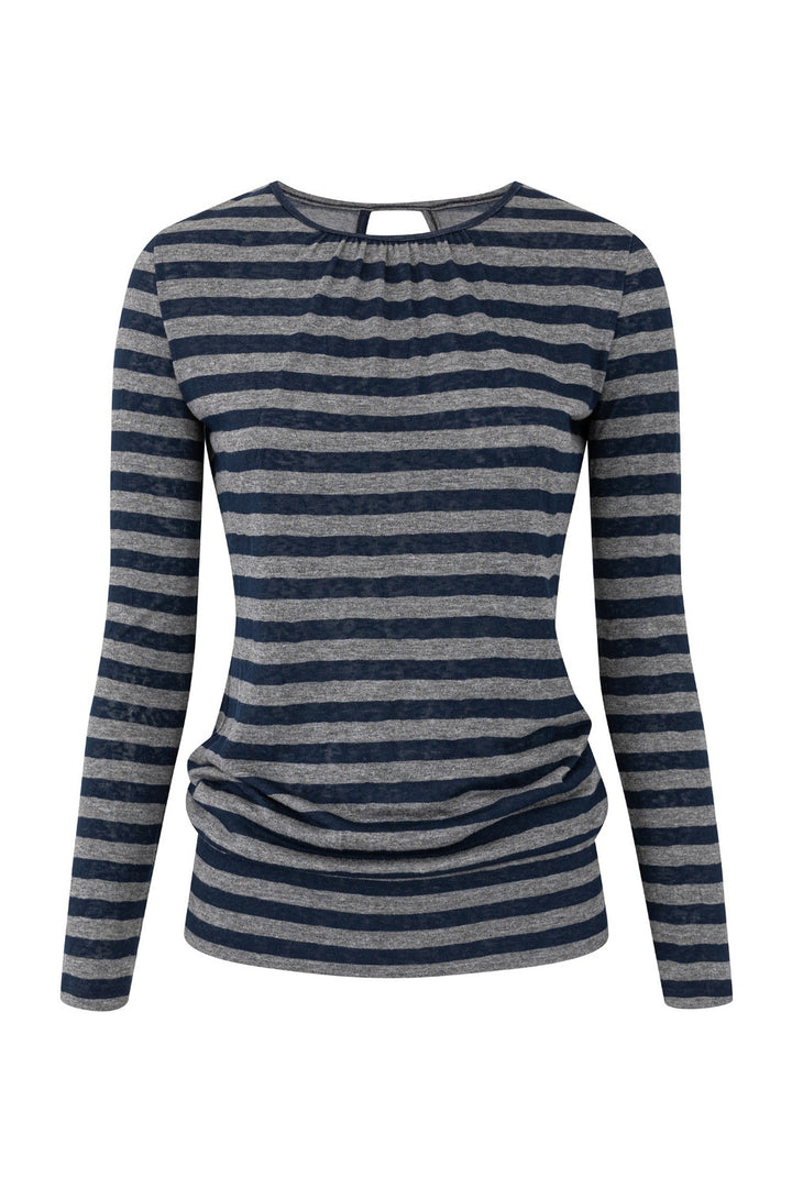 Marina Striped Openback Top