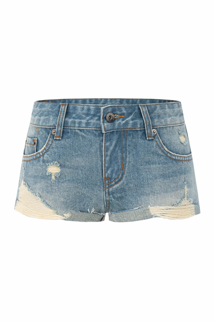 Vintage Distressed Denim Shorts