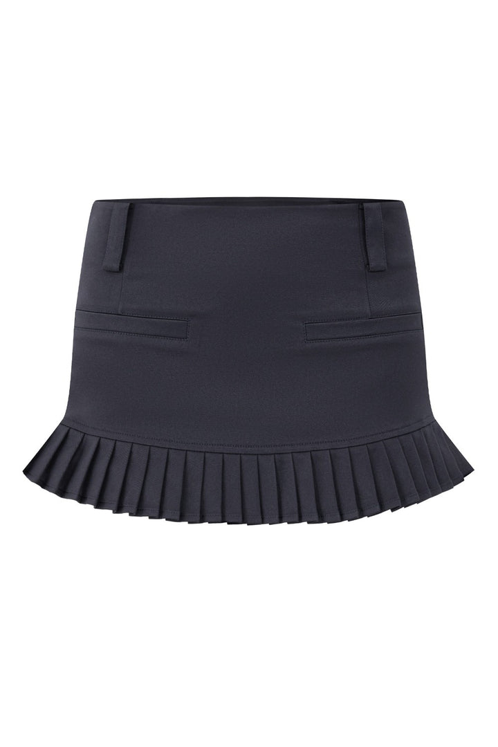 Low-Rise Pleated Mini Skirt