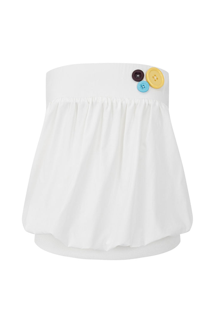 Button Balloon Tube Top