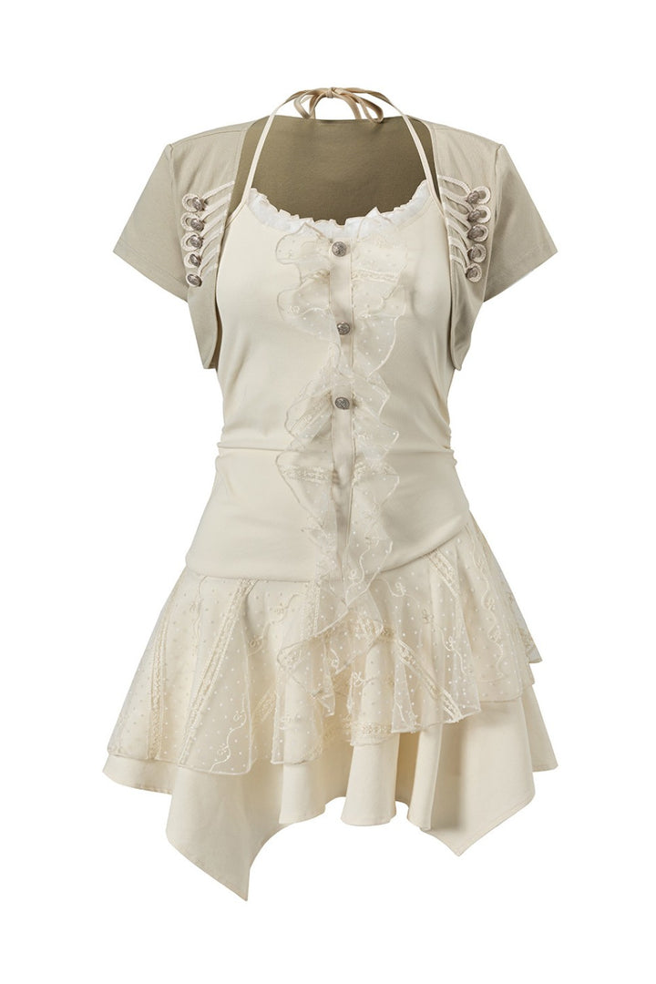 Castle Ruffle Two Piece Dress