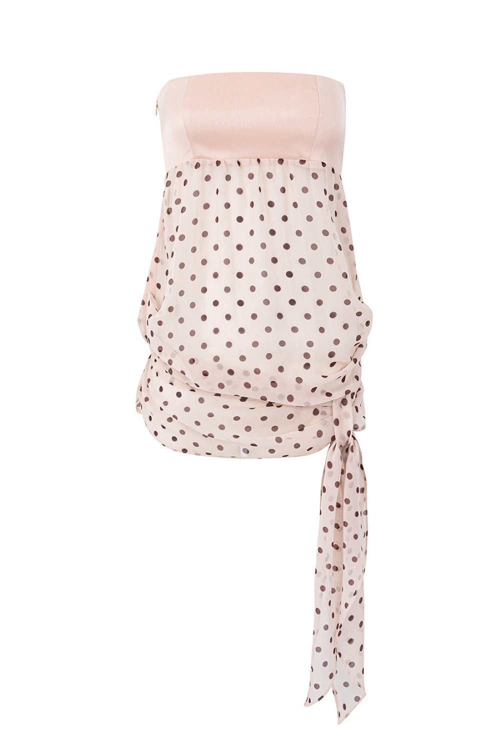 Mina Polka Mesh Tube Top