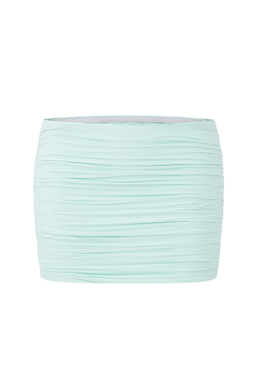 Mint Ruched Mini Skirt