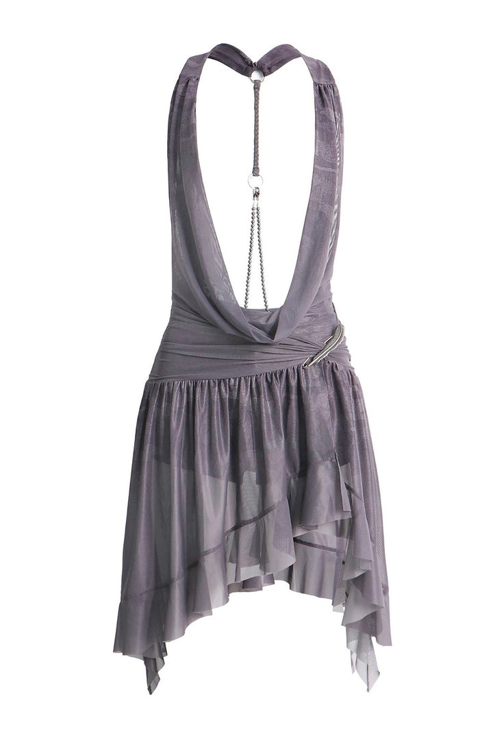 Lavender Haze Halter Dress