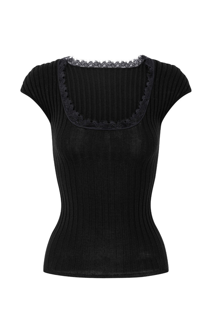 Camille U-Neck Lace Top