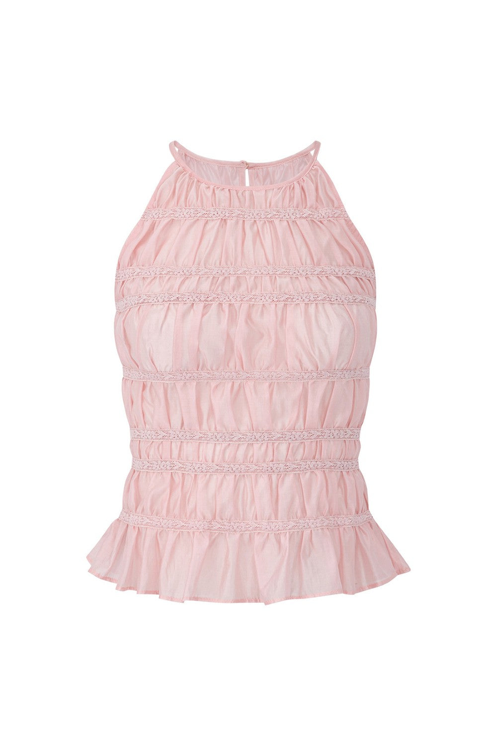 Rosette Ruched Halter Top