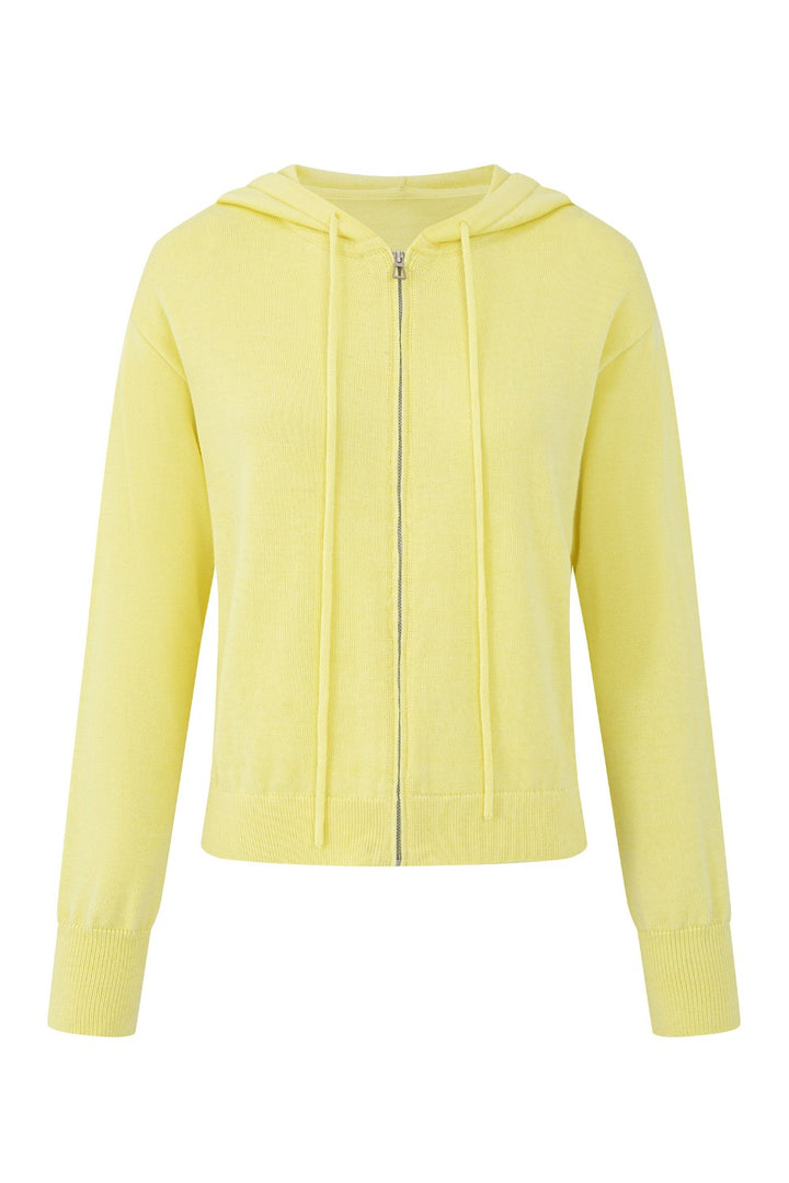 Lemon Knit Hooded Jacket