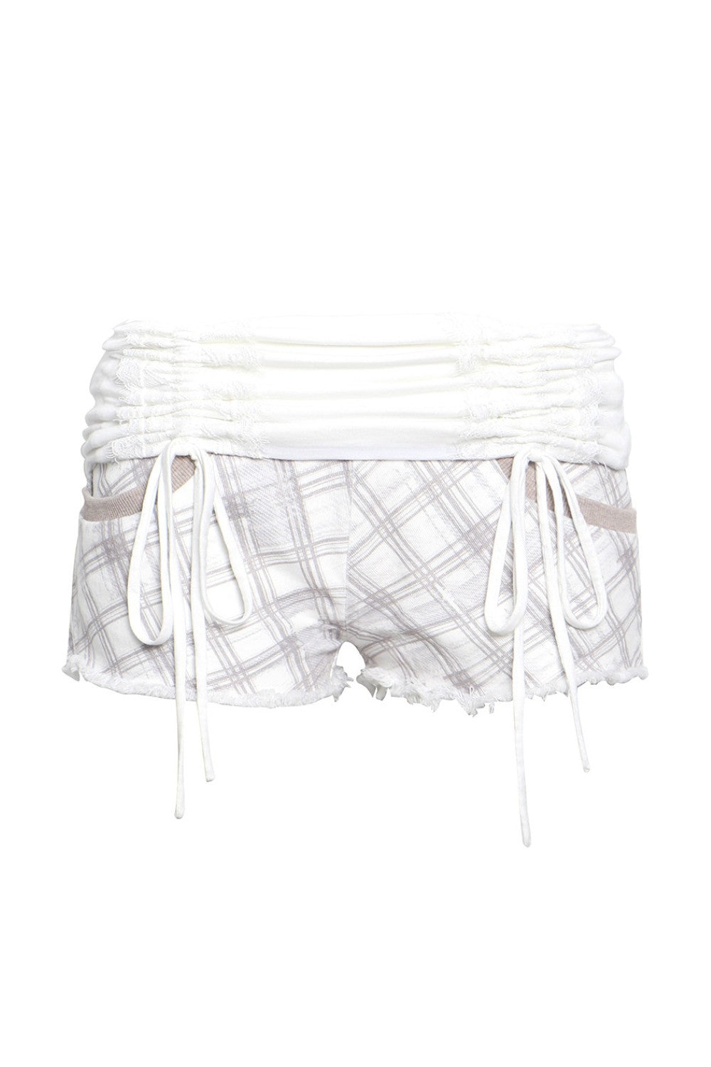 Avery Plaid Ruched Shorts