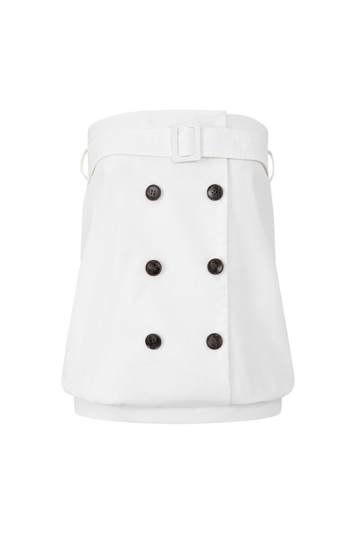 Belted Double Button Top