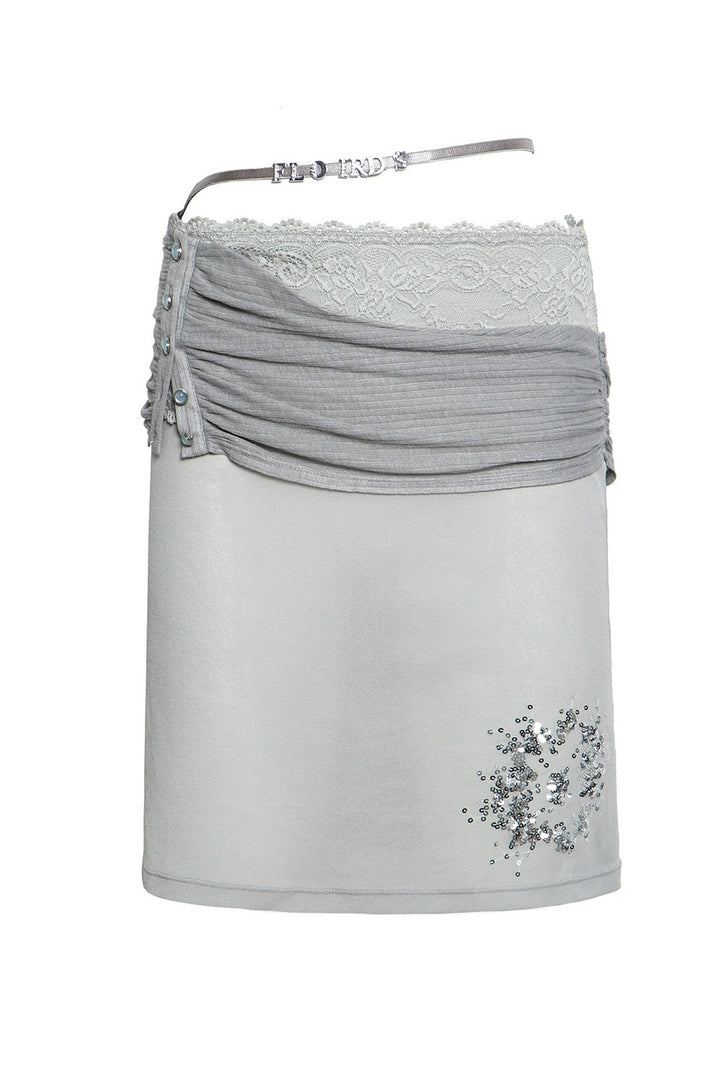 Nova Lace Satin Slip Skirt