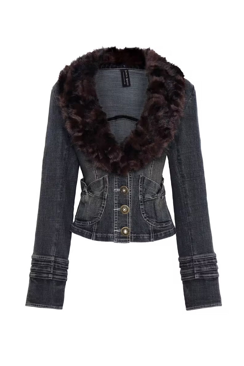 Roux Fur Corset Jacket
