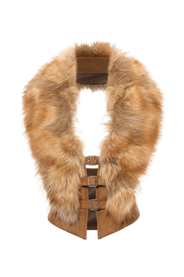 Bianca Open-Back Fur Gilet