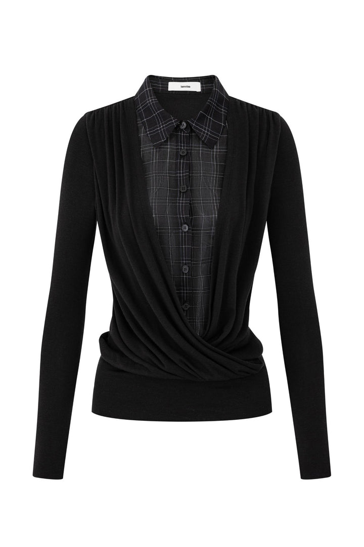 Aubrey Layered Draped Blouse