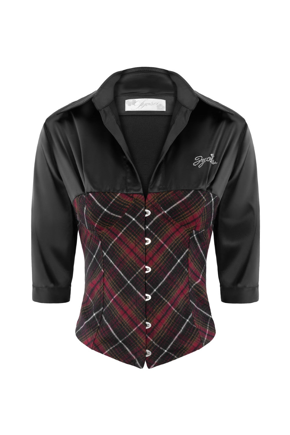 Scarlet Cinched Plaid Shirt