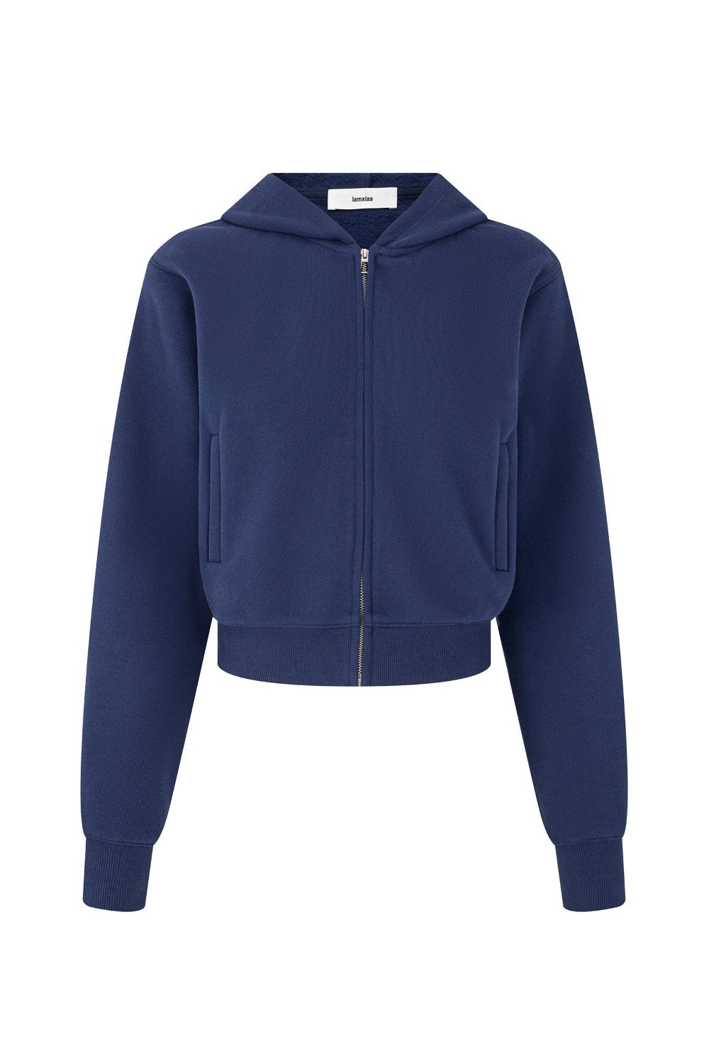 Classic Cropped Zip-Up Hoodie