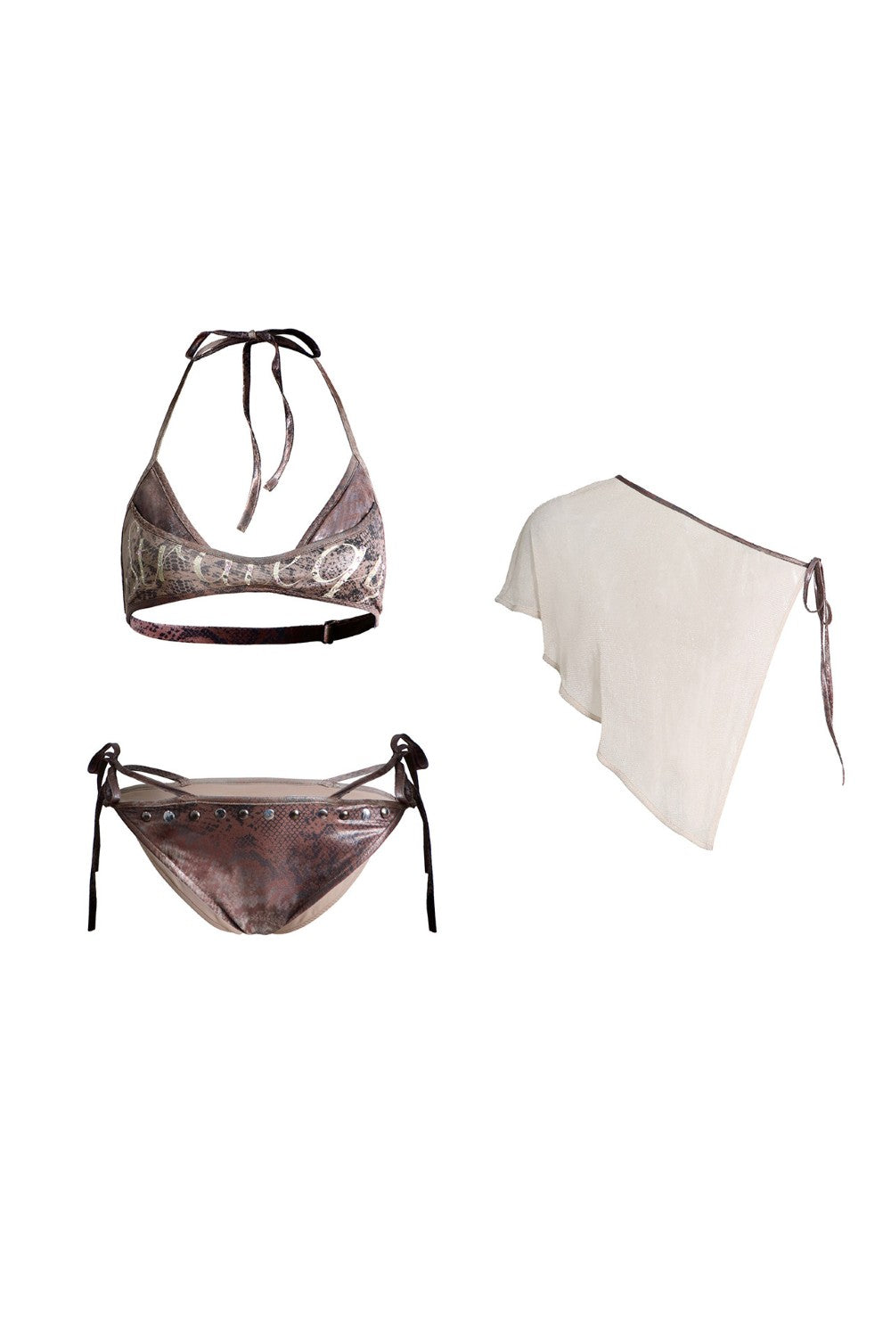 Strategy Metallic Bikini Set
