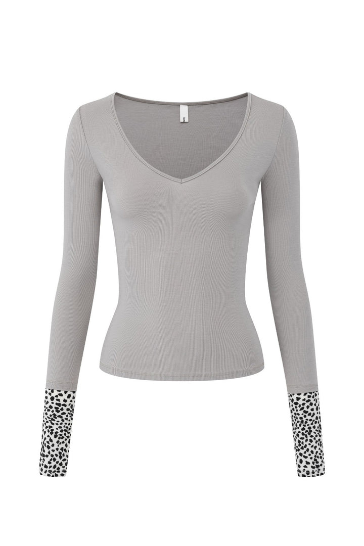 Bella Leopard Cuff Top