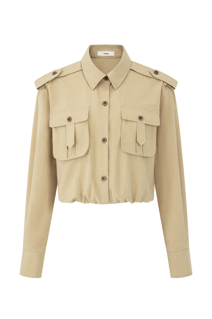 Rhea Khaki Workwear Shirt