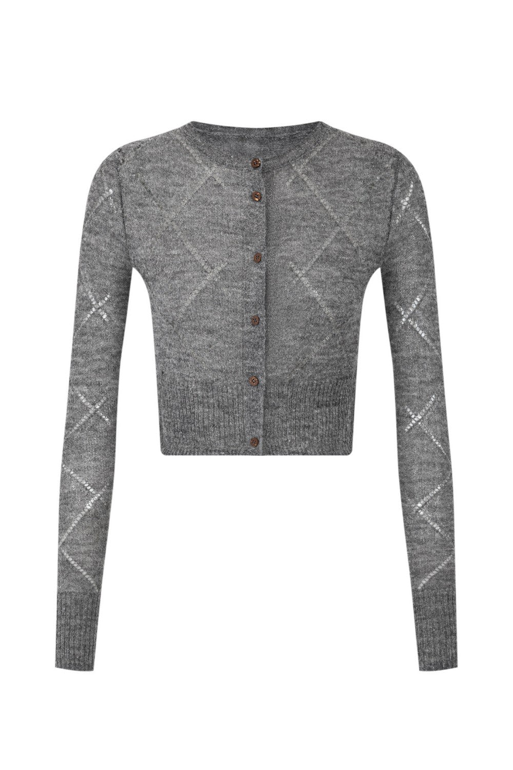 Argyle Diamond Knit Cardigan