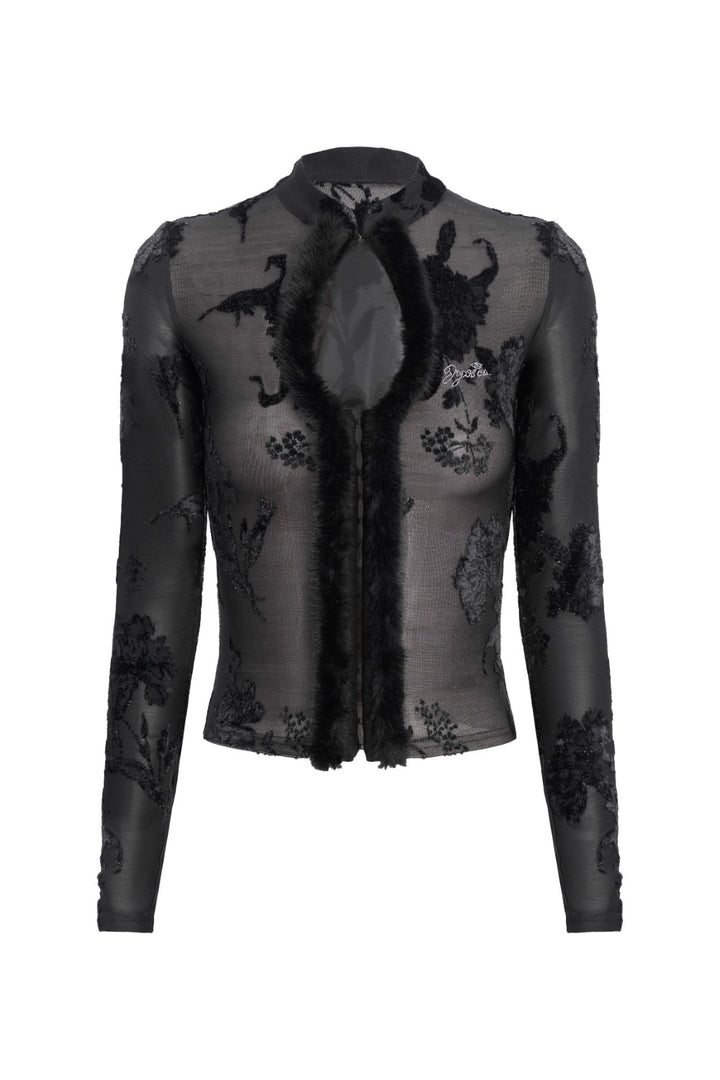 Alba Sheer Floral Cardigan