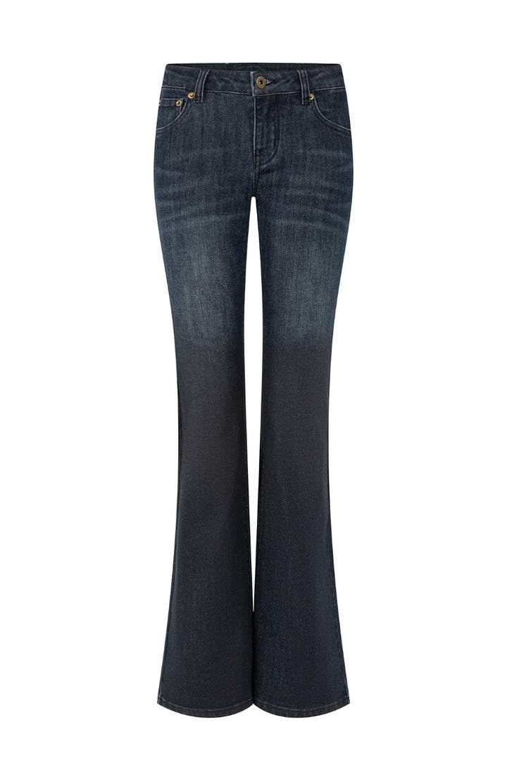 Dark Wash Low-Rise Jeans