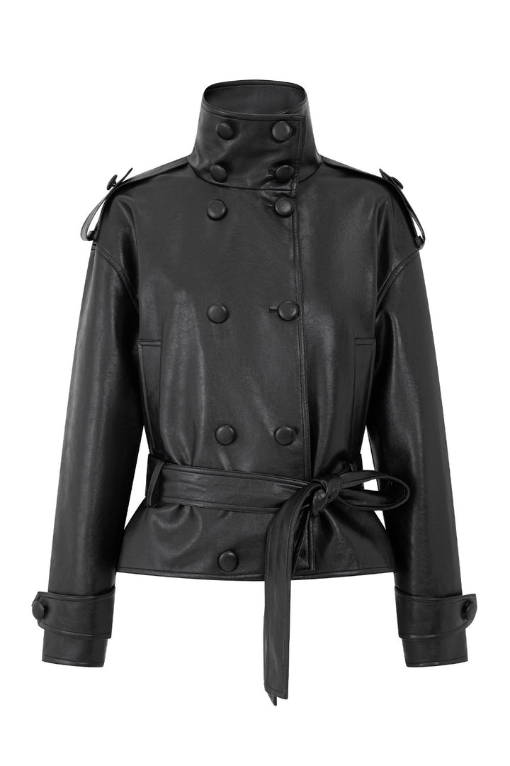 Sloane Belted Leather Jacket