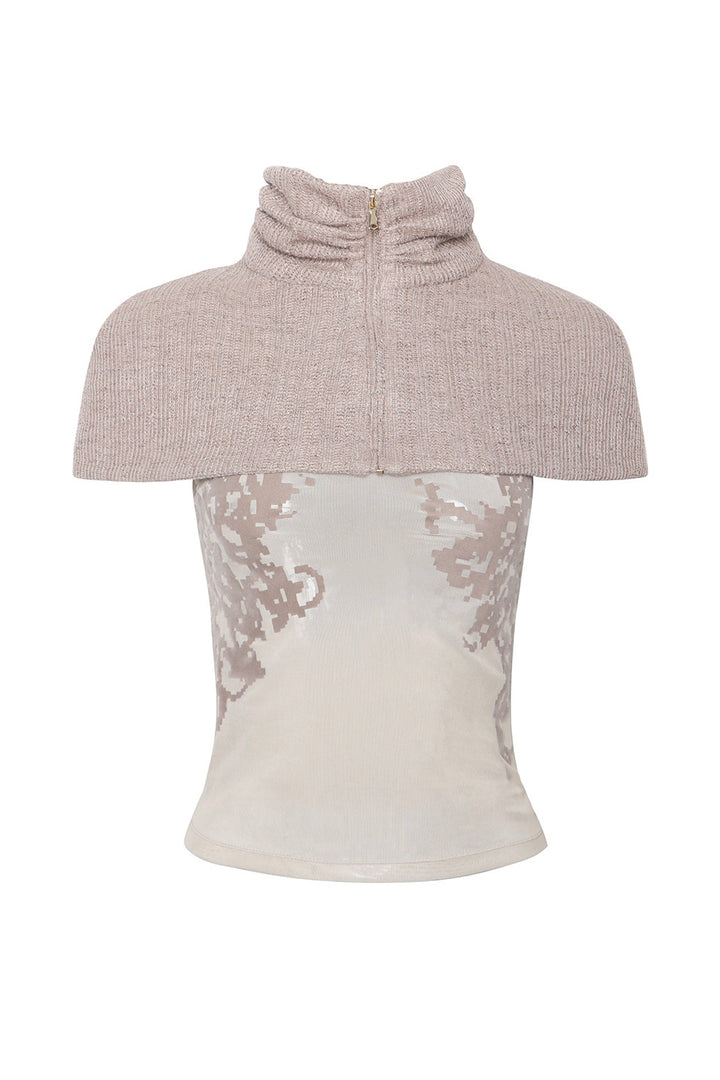 Elia Knit Cape Set Top