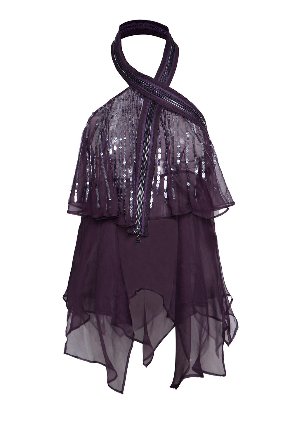 Amethyst Silk Halter Top