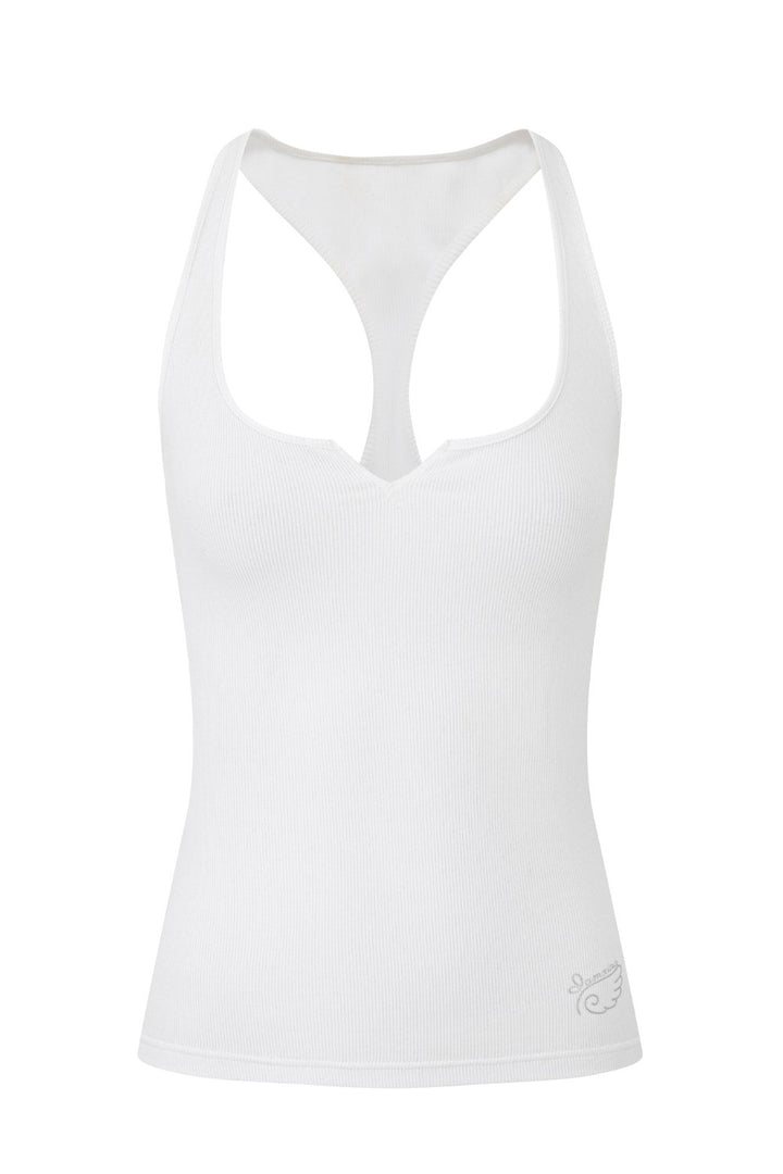 Mia Ribbed Racer Tank Top