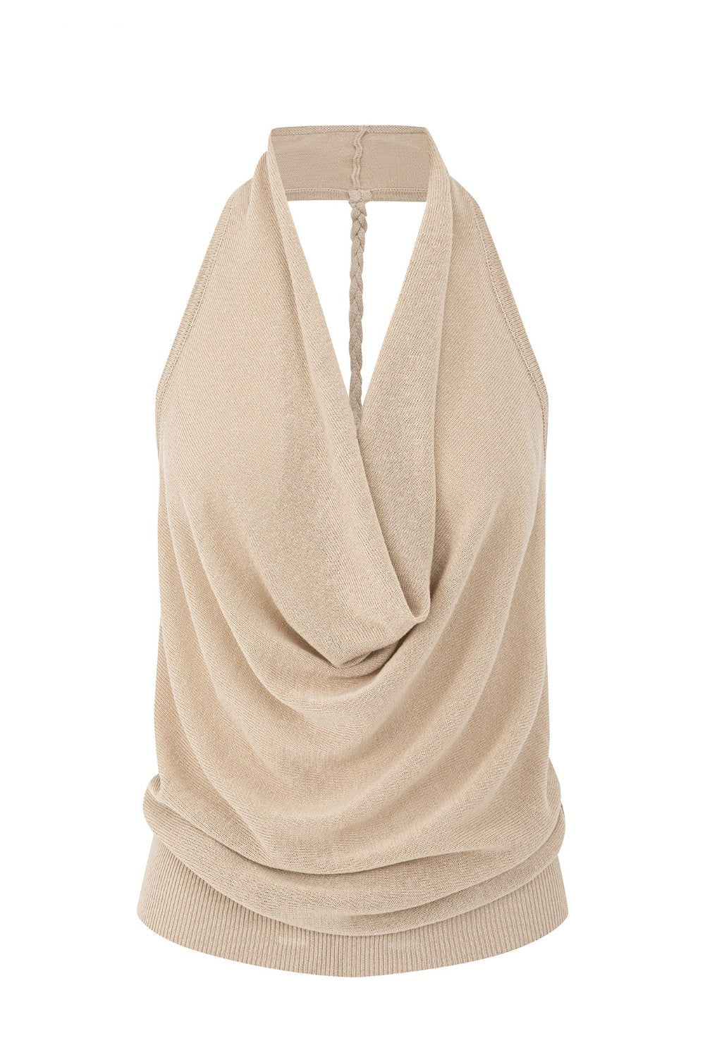 Braided Open Back Halter Top