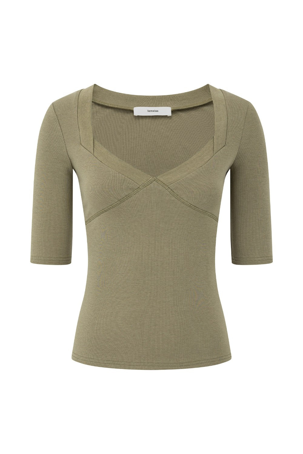 Sculpted Diamond Neckline Top