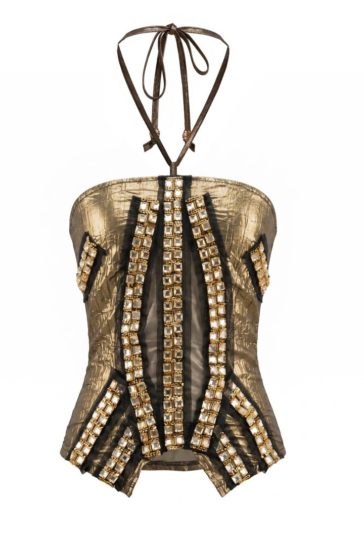 Crystal Corset Halter Top