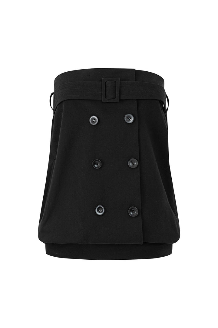 Belted Double Button Top