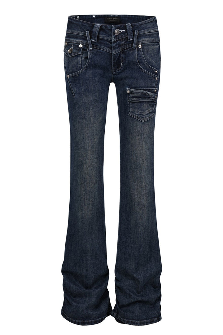 Indigo Hour Low-Rise Jeans