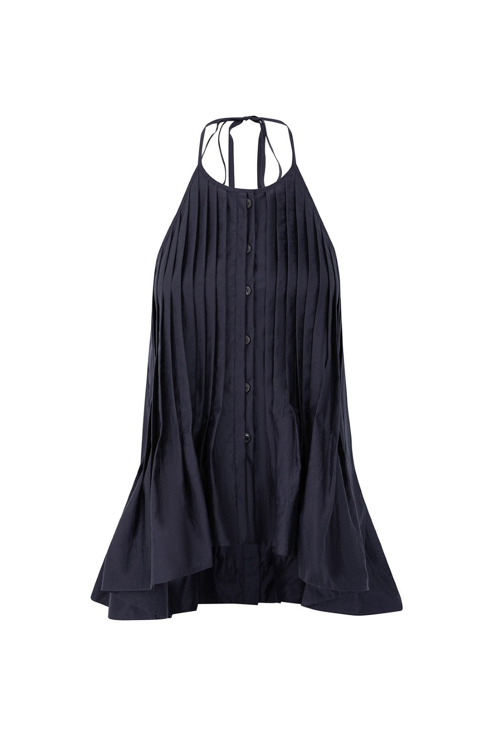 Pleated Chiffon Halter Top