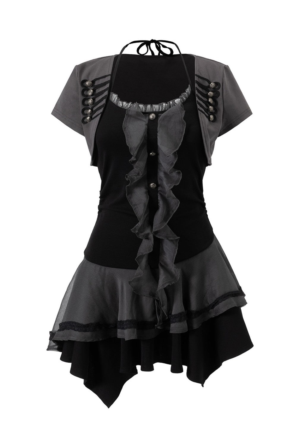 Castle Ruffle Two Piece Dress
