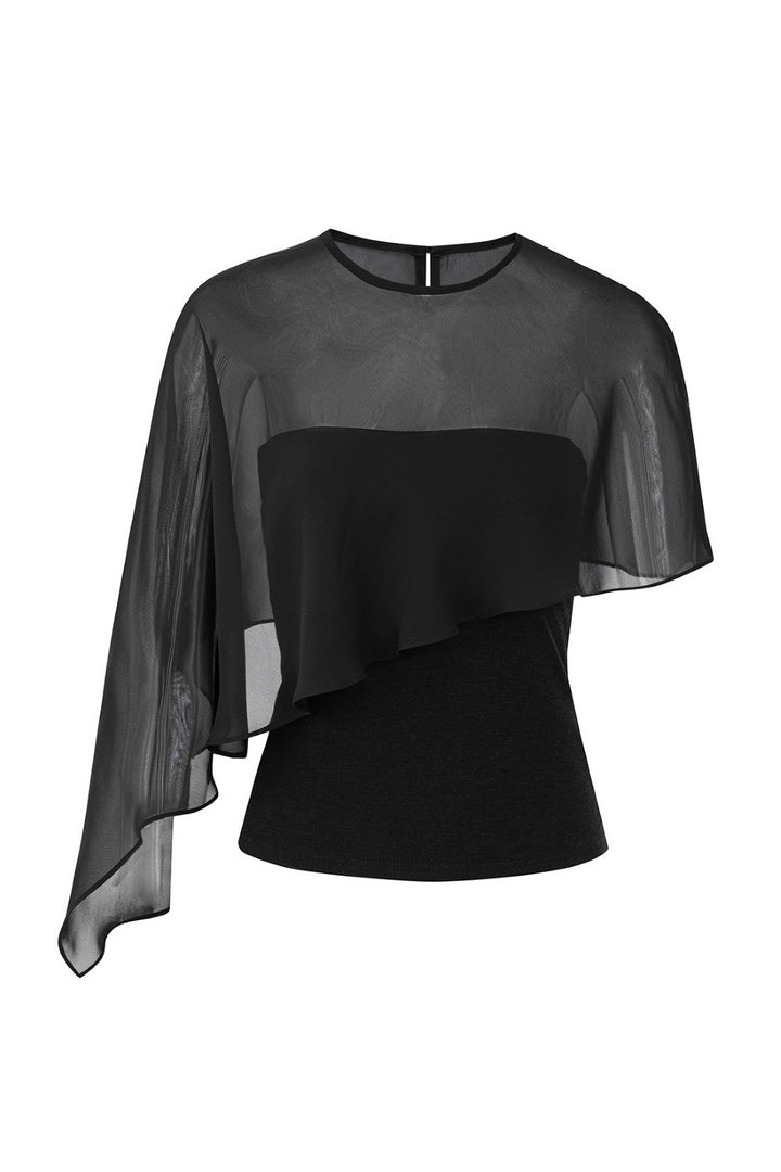Mila Mesh Cape Top