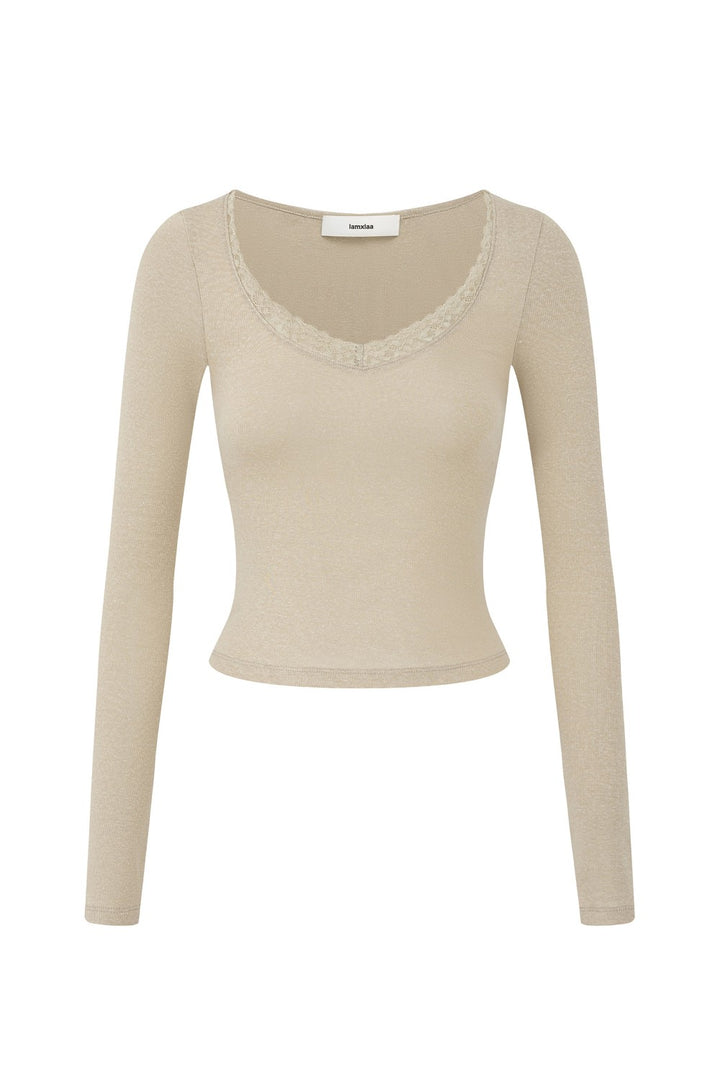Celeste Lace Neckline Top
