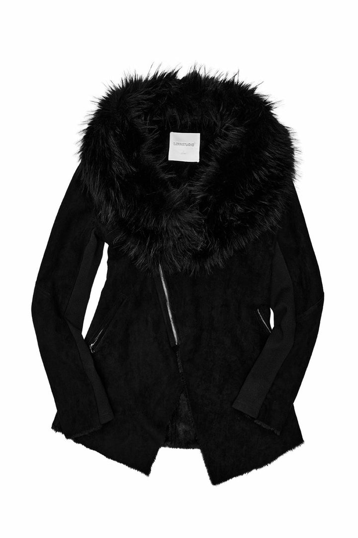 Aspen Suede Faux Fur Coat