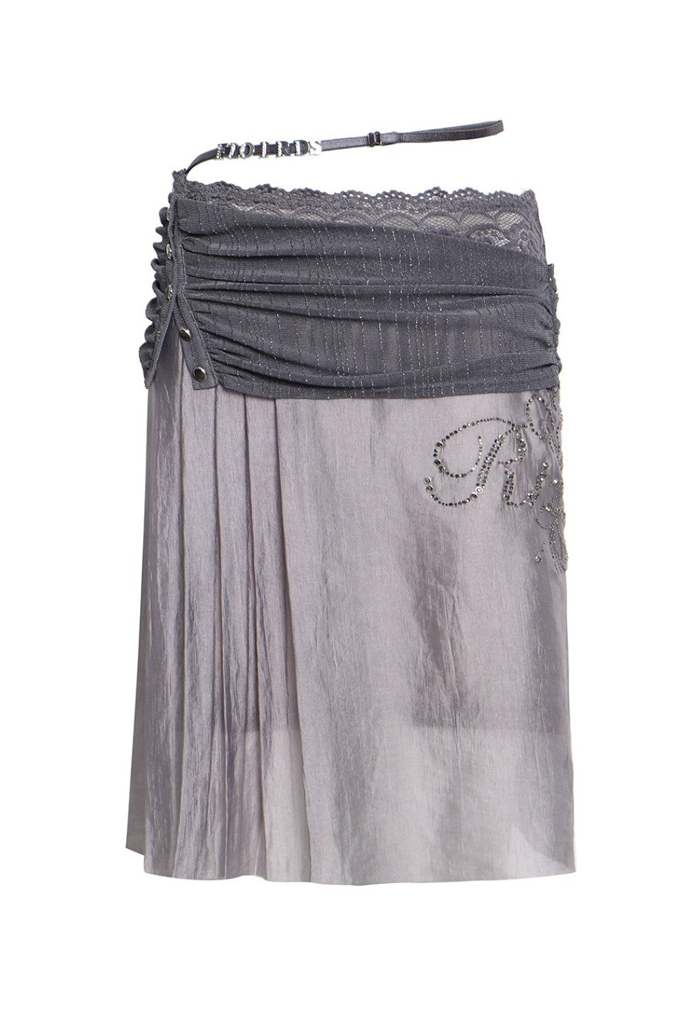 Violet Crystal Satin Skirt