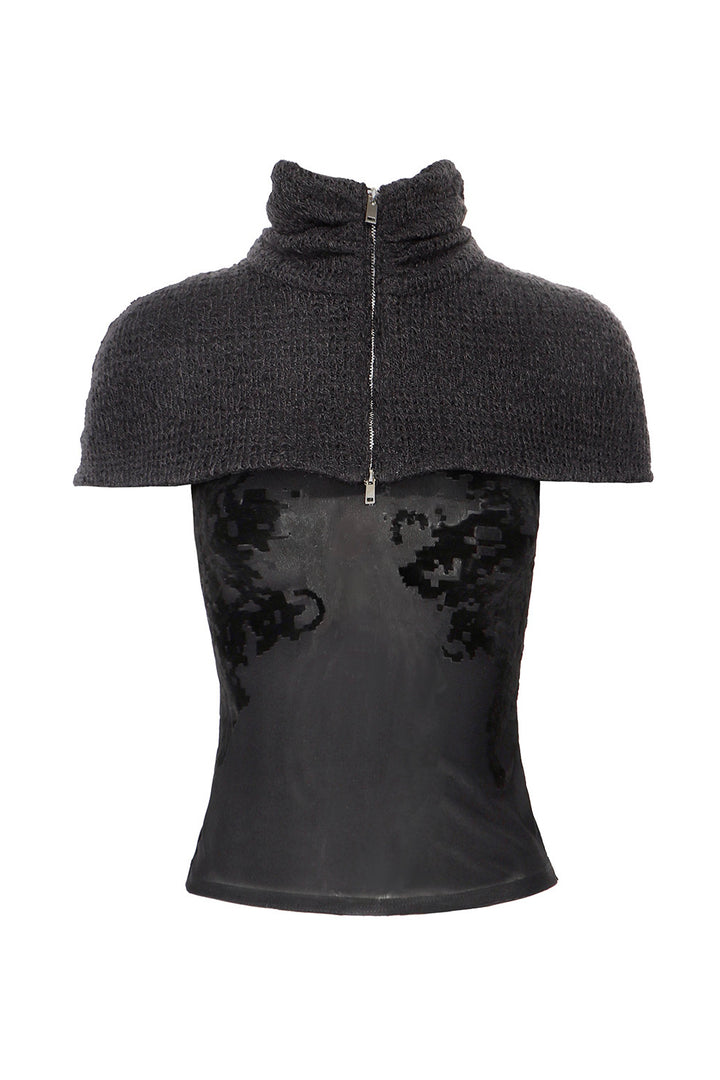 Elia Knit Cape Set Top