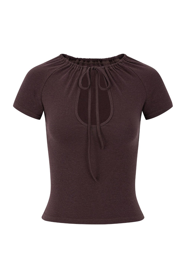 Vanna Tie Keyhole Top
