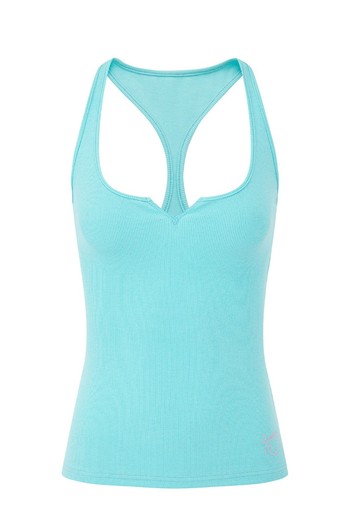 Mia Ribbed Racer Tank Top